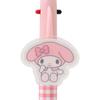 Sanrio My Melody Ballpoint Pen Mechanical Black and Red with Mascot 642118 2-Color & Pencil, PMMA, Ink, Knock-Style, Clip,