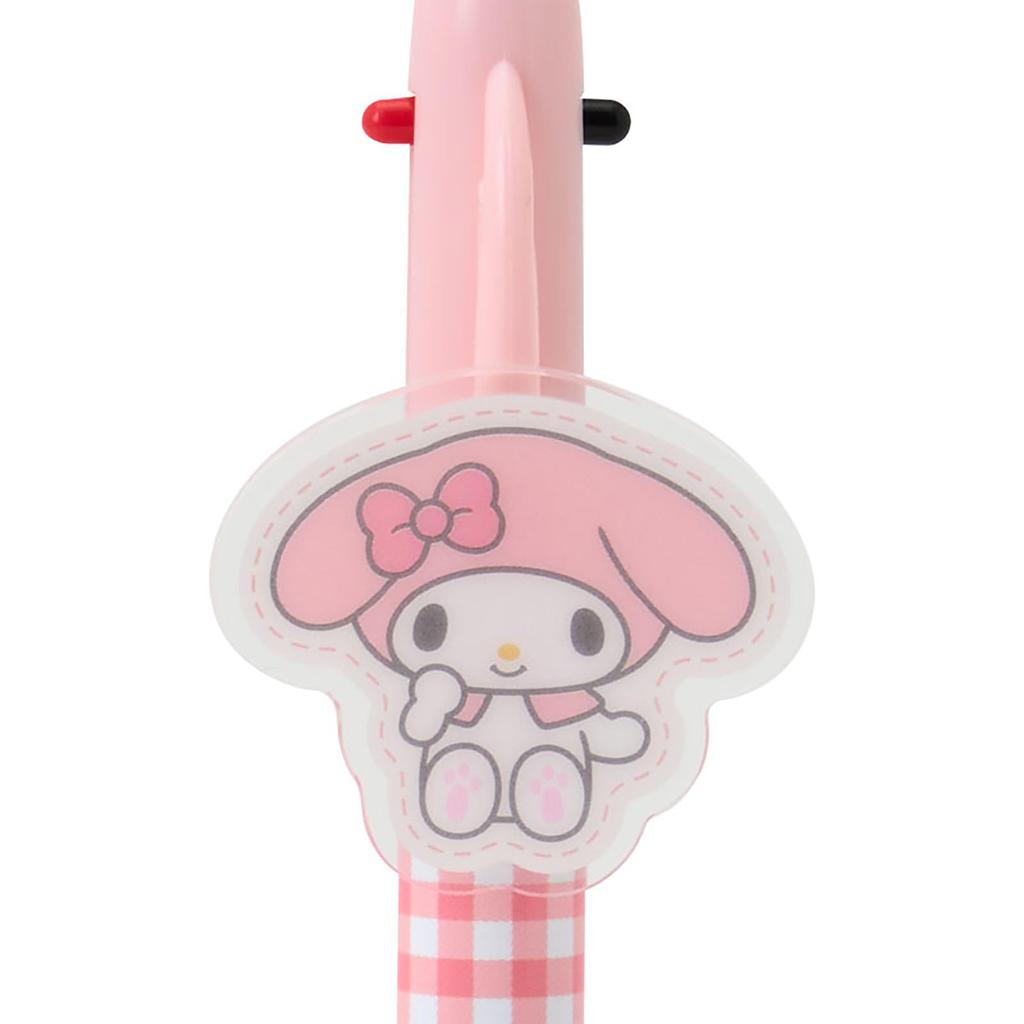 Sanrio My Melody Ballpoint Pen Mechanical Black and Red with Mascot 642118 2-Color & Pencil, PMMA, Ink, Knock-Style, Clip,