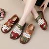 Gladiator Summer Sandals Women's Big  Woman Real Leather Sandals Ladies Patchwork Strap Non-slip Flats