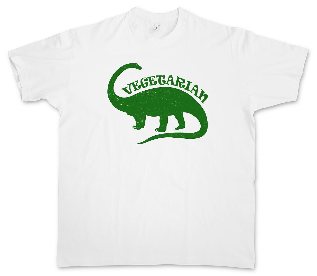 VEGETARIAN DINOSAUR T-SHIRT – Plant-eaters Brontosaurus Bronto Vegan M