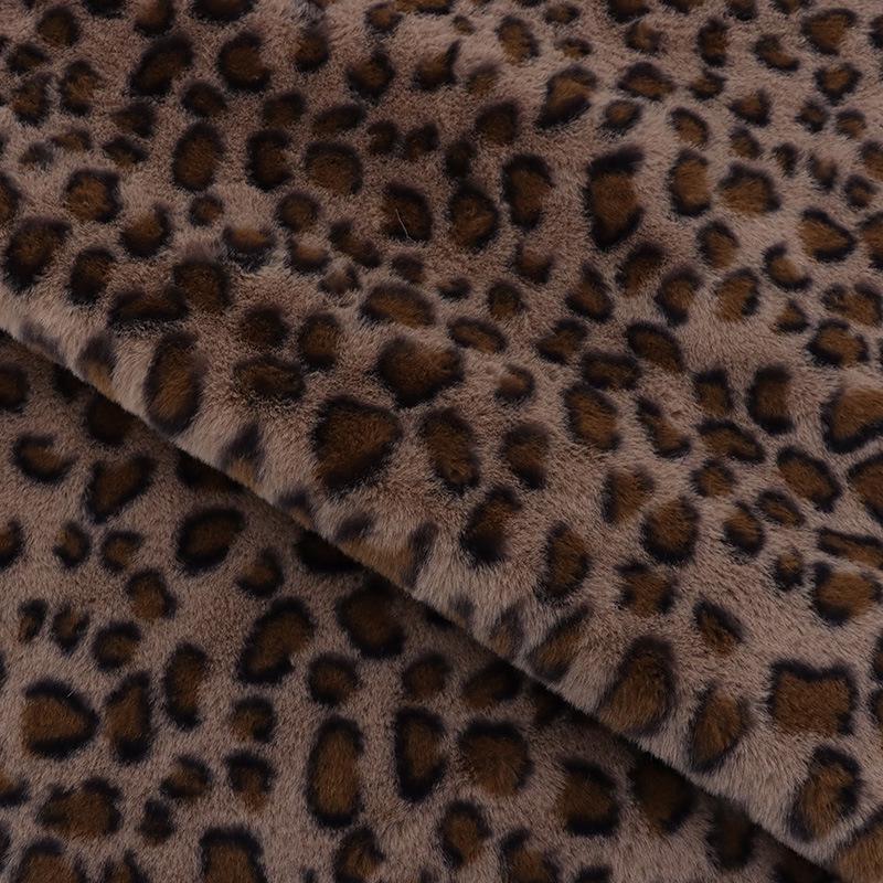 800g Leopard Print Rabbit Fur Fabric: Blanket, Toy, Pillow, Homewear, Kids' Wear, Coat, Hat.