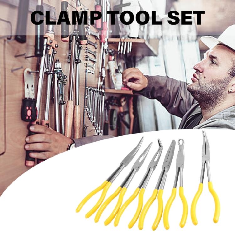 Multipurpose 11inch Pliers 6Pieces with Comfortable Grip Handle for Gripping Twisting Cutting Tight Space Extended Use