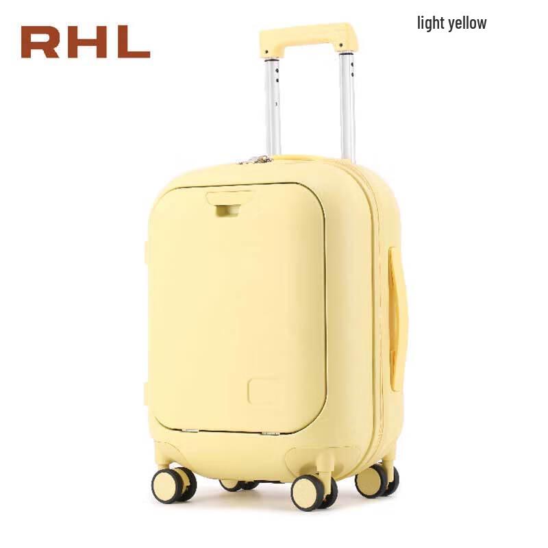 Lightweight Front-Open Spinner Suitcase with Cup Holder 24 inch