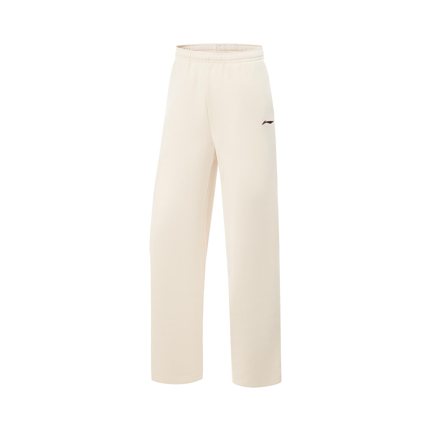 

Li-Ning Solid Color Mid Waist Drawstring Versatile Breathable Straight Leg Sports Pants Women bottoms AKLVA52-3 XL