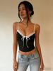 Women's Sexy Strapless Bow Lace Camisole Top