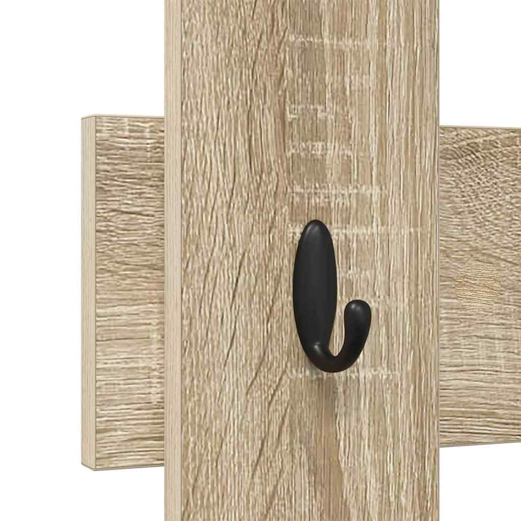 Wall Mounted Nightstand In Sonoma Oak 60 X 3 X 82 Cm