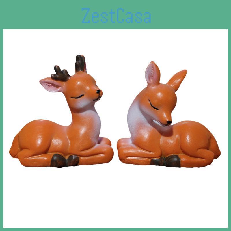 Resin Cute Deer Miniatures For Event Animal Decoration And Gifts Friendship