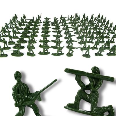 100 Figures Militaires, Figurines de Soldats, Divers Types de Soldats en Plastique, Soldats Verts, Soldats Jouets, Figures Militaires, Figurines de Soldats (vert)