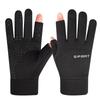 Outdoor warm waterproof gloves, cold-proof and non-slip touchscreen gloves, men's and women's cycling sports, velvet mountaineering and skiing