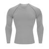 Men Compression Running T-Shirt Long Sleeve Crew Neck Breathable Sweat Absorption Quick Dry Jogging Workout Shirt