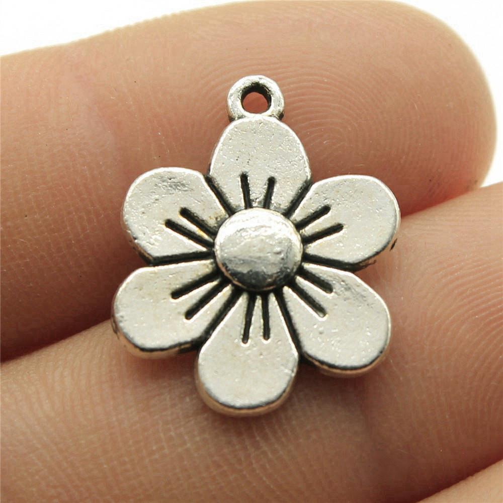 Charms Small Flower Pendants Wedding Jewelry Findings QC116