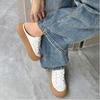 Baotou Half Slippers Women's Little White Shoes No Back Heel Retro Thick Soled Board Shoes