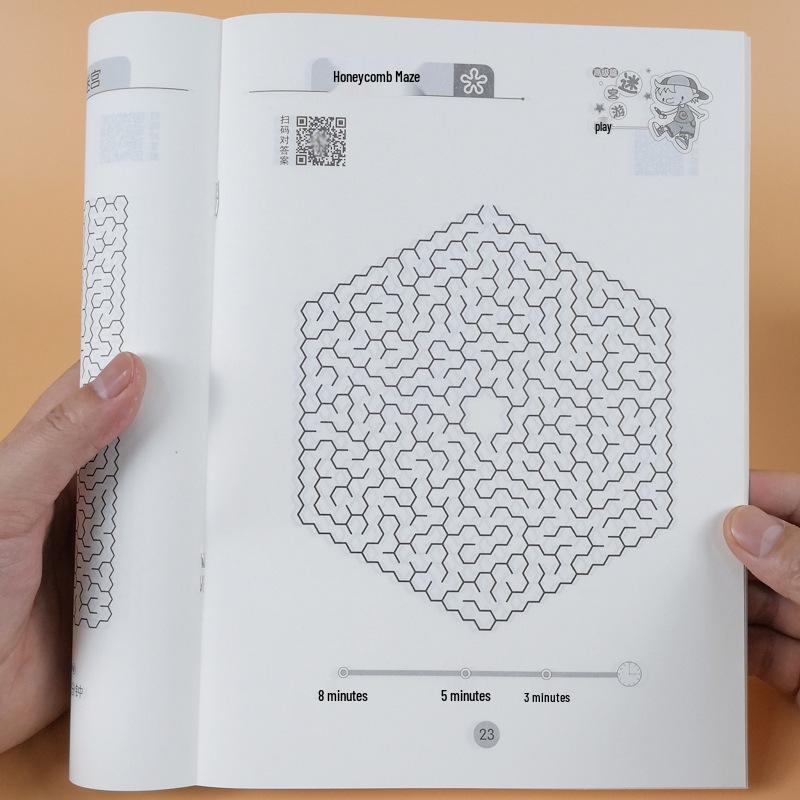 Maze Book for Children's Logical Thinking & Attention Training: High Difficulty, Ages 3-8