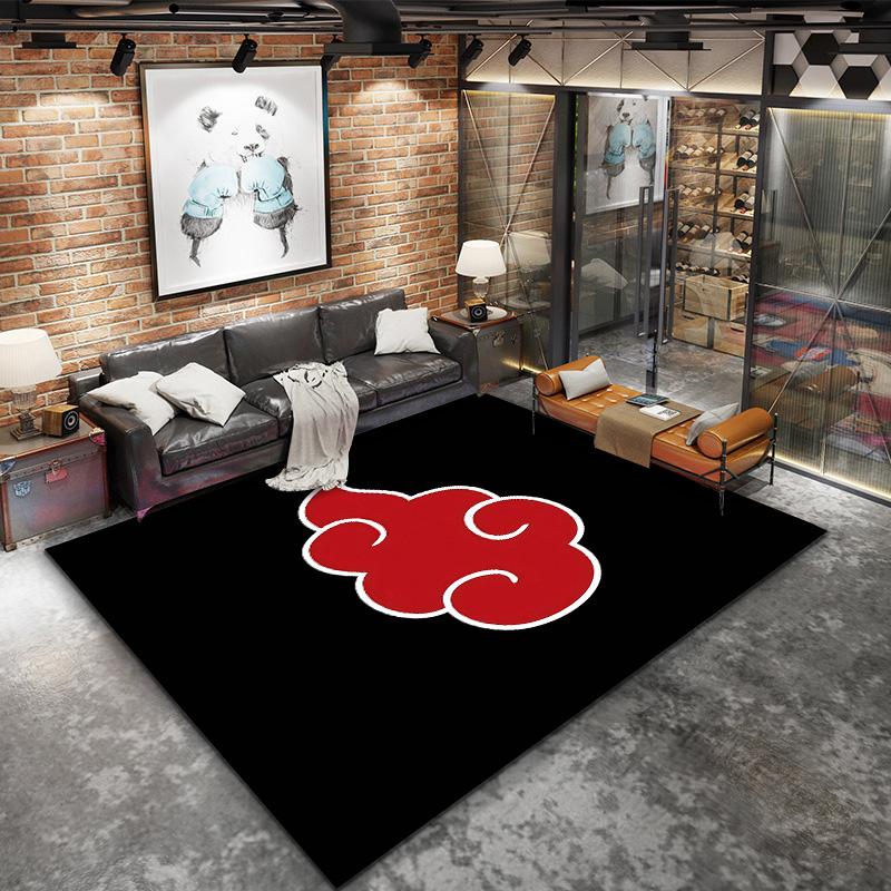 Naruto Teppich für Wohnzimmer Schlafzimmer Zuhause Sofadekoration, rutschfeste Bodenmatte für Kinder zum Spielen