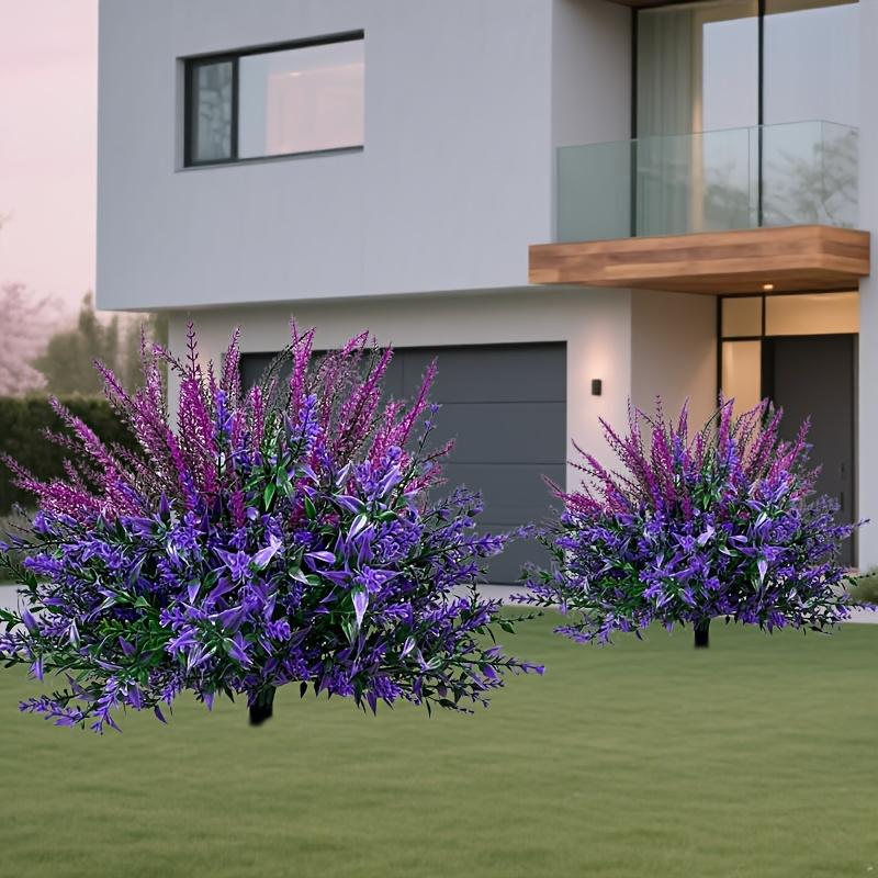 Lavender Artificial Ground Inserted with Nails Detachable Indoor and Outdoor Plastic Artificial Flowers Artificial Plants.