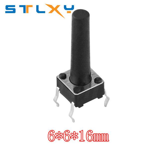 20PCS 6x6mm Panel PCB Momentary Tactile Tact Mini Push Button Switch DIP 4pin 6x6x4.3/5/6/7-20MM 6*6*4.3MM 5MM 6MM 8MM - 20MM