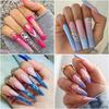 XXXL Denim Water Pipe Nail Art Set - 240 Transparent Ballet Nail Stickers