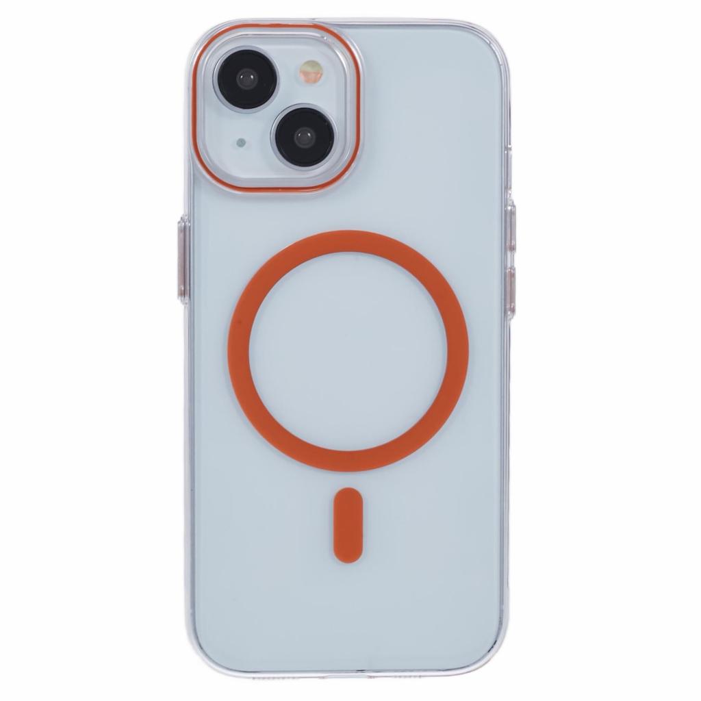 For iPhone 13 Magnetic Phone Case Thickened Hard PC Cover with Metal Buttons