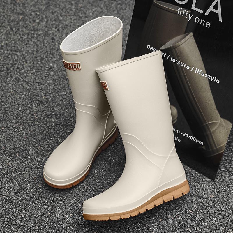 Herren High-Top Wasserdichte Rutschfeste Arbeitsstiefel: Strapazierfähige Gummistiefel für Angeln und Bauwesen