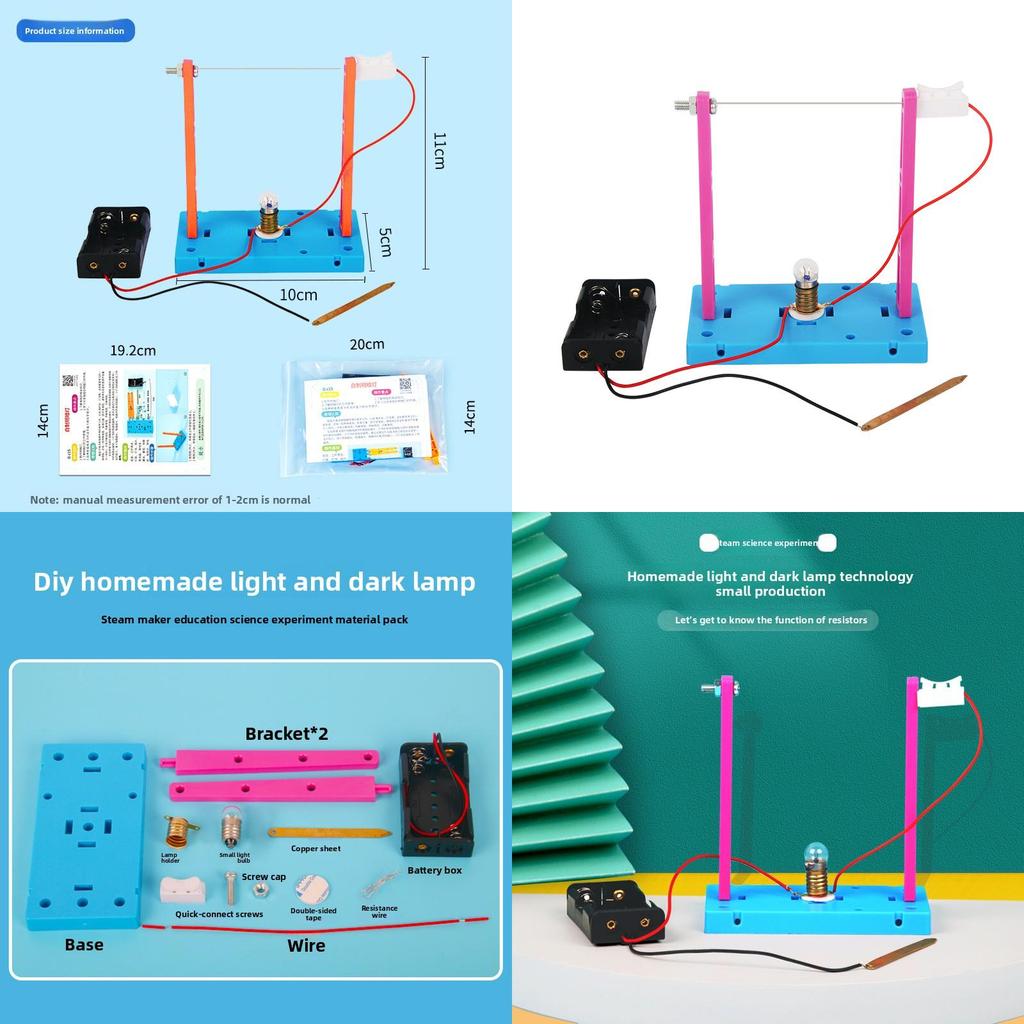 Diy Science Experiment Kit With Light And Dark Lamp For Student Learning