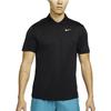 Nike Einfarbiges geknöpftes Kurzarm-Poloshirt Herren Tops Schwarz DH0858-010