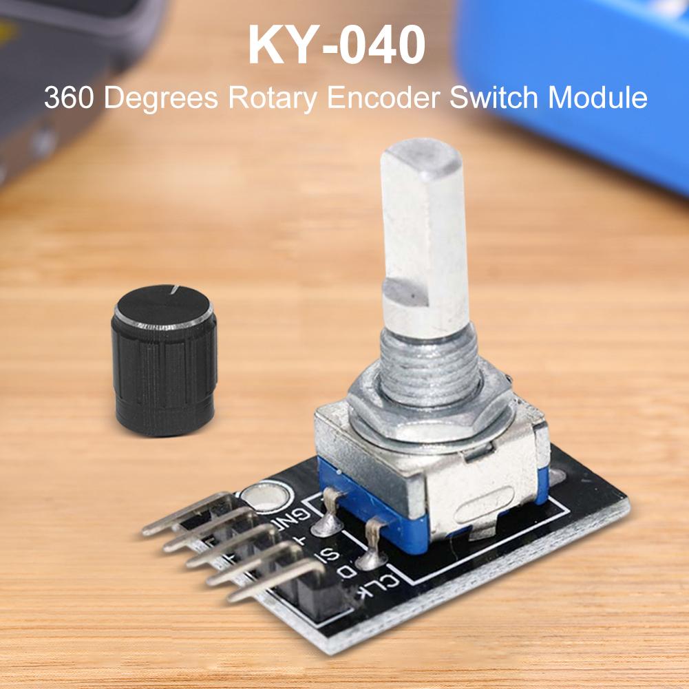 HW-040 360 Degrees Rotary Encoder Switch Module 5V Rotary Encoder Module with Knob Cap Brick Sensor Development Board