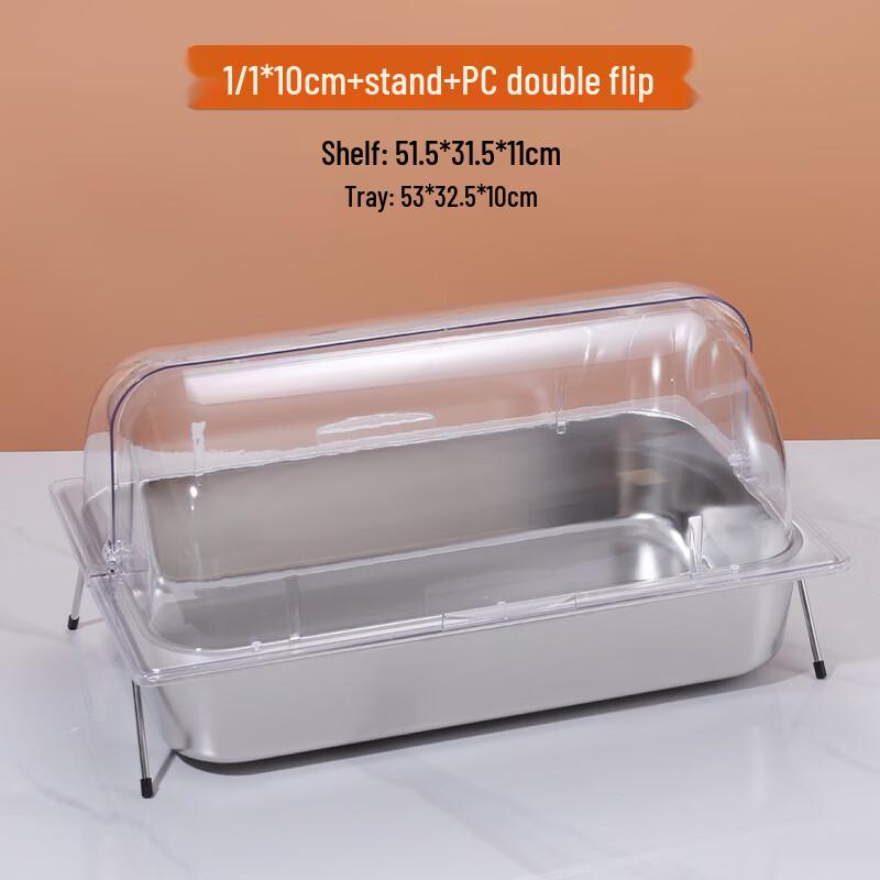 Commercial PC Transparent Ingredient Box with Flip Lid