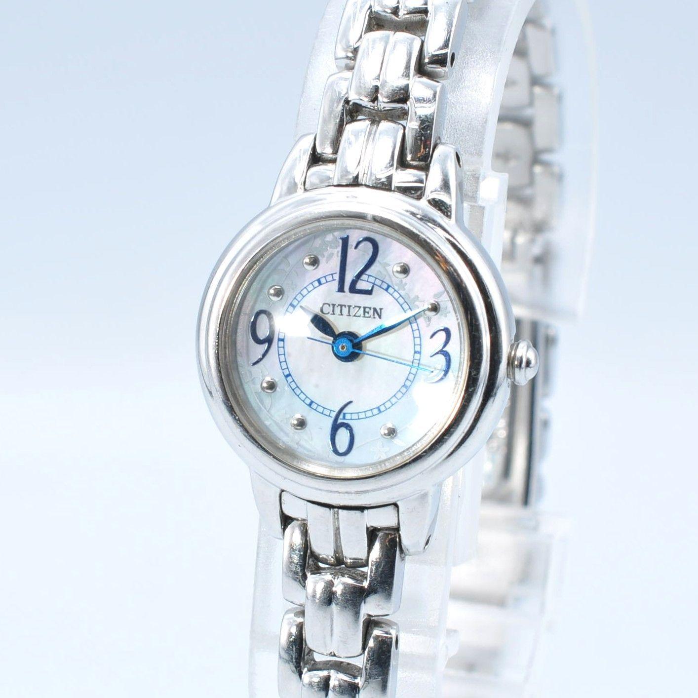 CITIZEN Citizen Eco Drive Solar Watch Ladies Shell Dial Cleaned