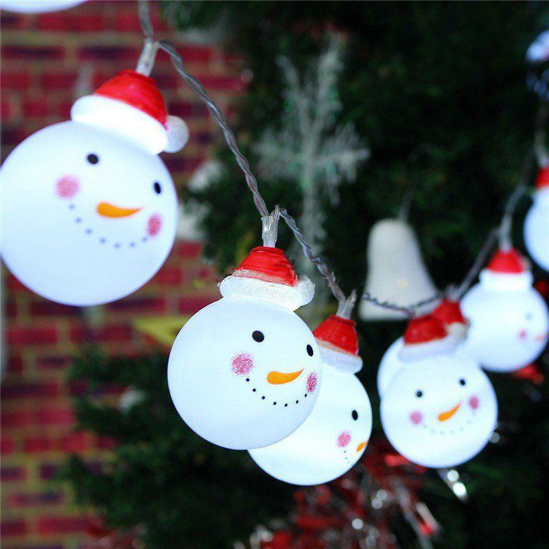 Led String Light Christmas Snowman Lamp Party Decoration Pendant Children Room