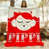 1pc Pippi Longstocking Outdoor Blanket Lightweight Flannel, Soft & Warm, All Season Use for Sofa, Outdoor, Camping, Living Room, Office, Chair