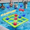 Joc Gonflabil Piscină X și O Joc de Bord Plutitor Impermeabil cu Bile Jucărie de Apă de Exterior pentru Familie pentru Copii Adulți