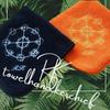 Lucky RK Towel Handkerchief RK Sticker 3 Sets Item (orange & Black) + (5 Pieces)