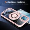 For iPhone 15 Case Compatible with MagSafe PC+TPU Kickstand Transparent Phone Cover