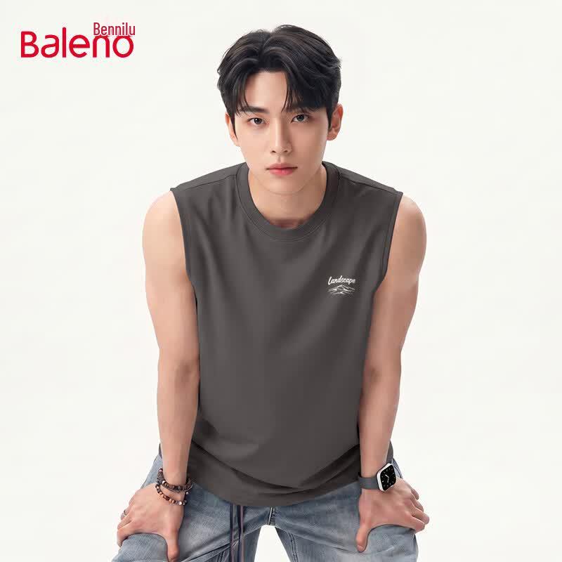 Baleno Men s Pure Cotton Loose Fit Graphic Tank Top 4XL