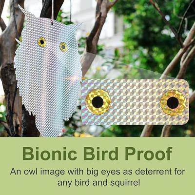 Owl Decoy for Pigeon Deterrent Hanging Outdoors Reflective Plastic Owls To Scare Pigeons To Keep Birds Away On Gardens Without Bells