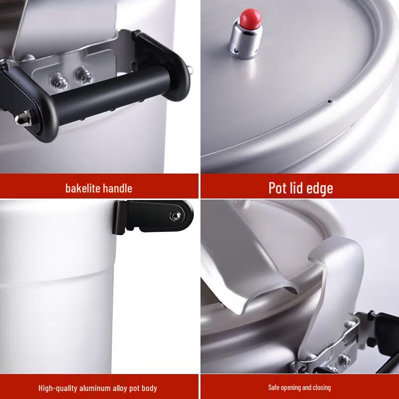 NHZHIW Commercial 304 Stainless Steel Pressure Cooker for Gas Stoves
