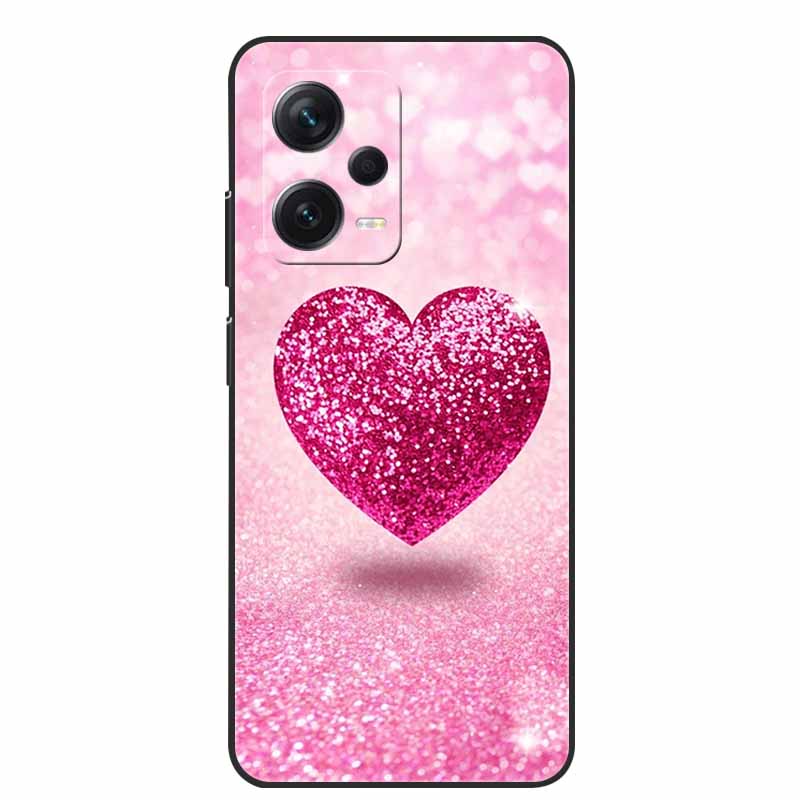 Weiche Hülle für Xiaomi Redmi Note 12 Pro 5G Case Schwarz TPU Silikon Hüllen für Redmi Note 12 Turbo 5G / Note12 Pro Plus Pro+ Wolf