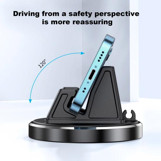 Car Dashboard Mobile Phone Holder 360 Rotating Base Non Slip Mat Universal