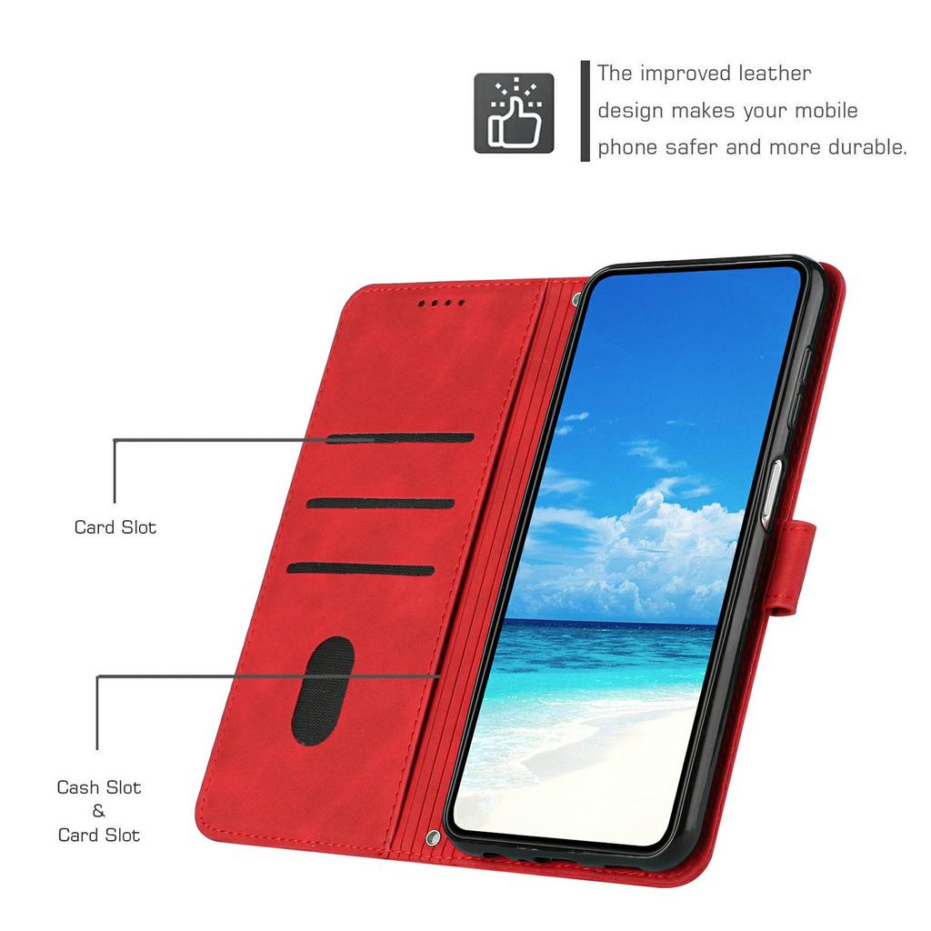 For Realme 14 Pro 5G Case Viewing Stand PU Leather Phone Cover Imprinted Heart Pattern