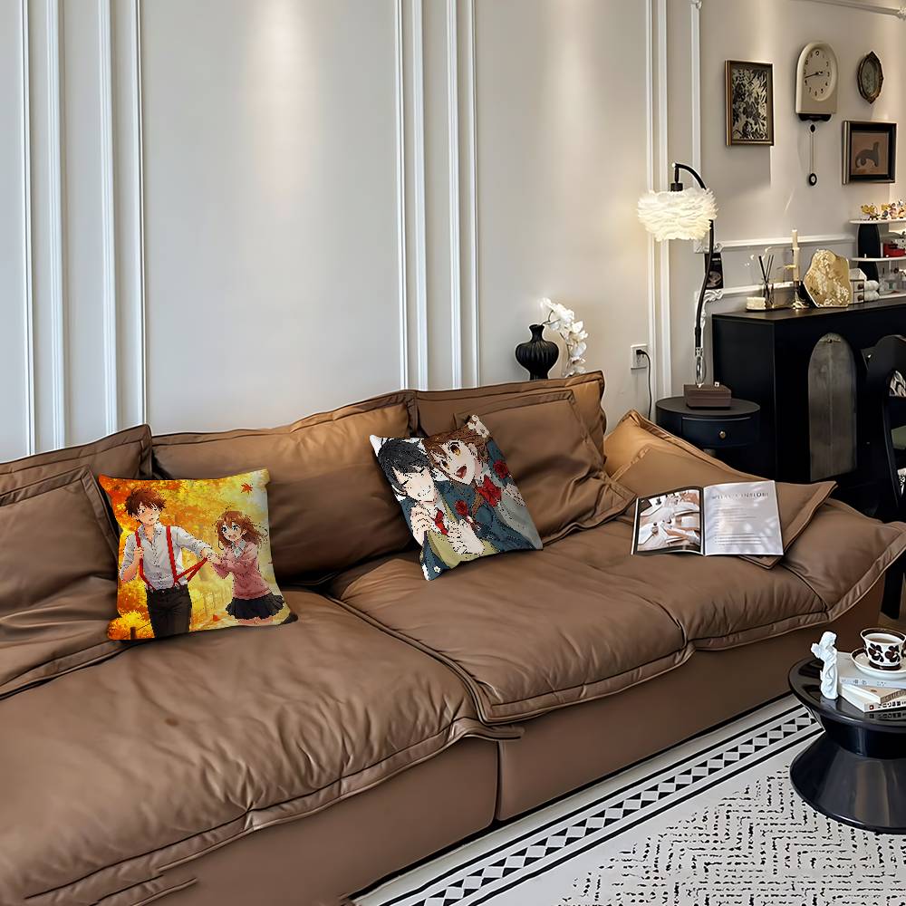 Anime H-Horimiya Pillow Anime Pillow Sofa Bed Head Pillow Cover Cushion Cover 45x45 Cm Fashion