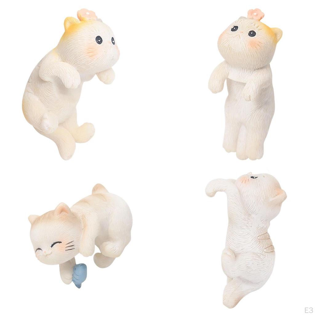 Cat Figurine Planter Pot Hanger for Outdoor And Flower Beds