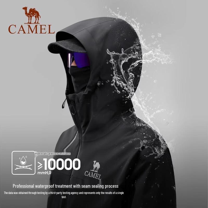 Camel Unisex 3-Proof Color-Block Outdoor Jacket