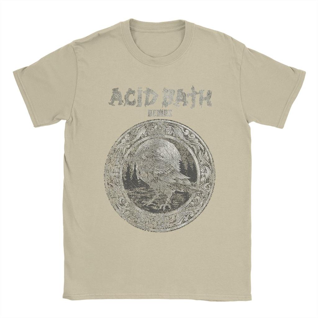 Men's T-Shirts Acid Bath Hipster Pure Cotton Tee Shirt Short Sleeve T Shirts Round Collar Clothing Summer