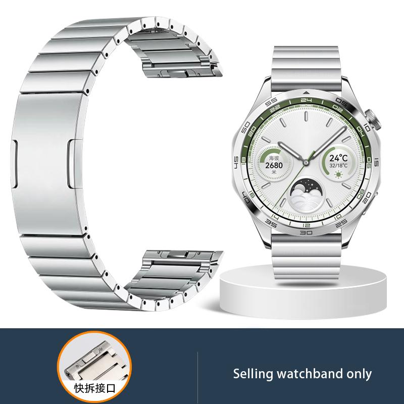 

22mm 20mm Strap for Huawei Watch GT3 Pro 46mm/GT2 Pro, Stainless Steel Watchband for GT2 GT4 46mm Band Silver/Black Color 20mm