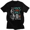Individuelle Herren Rockabilly Musik Classic Rock And Roll Gitarre T-Shirts Kurzarm Baumwolle T-Shirt Lässige T-Shirts Slim Fit Kleidung
