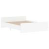 VidaXL Bed Frame with Headboard-Footboard White 135x190 Cm 3203789