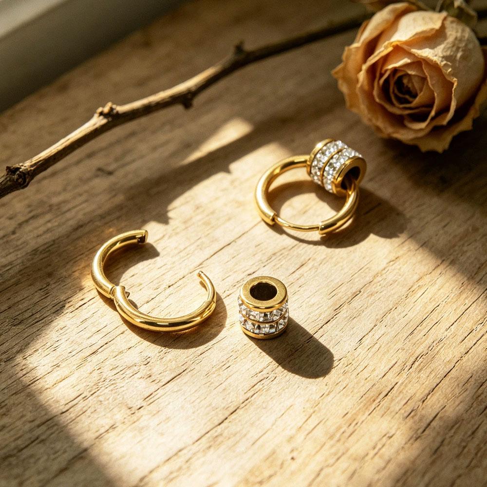 Trendy Waterproof Stainless Steel Classic 14k 18k PVD Gold Plated Jewelry Women Zircon Fashion Designer Earrings for Women