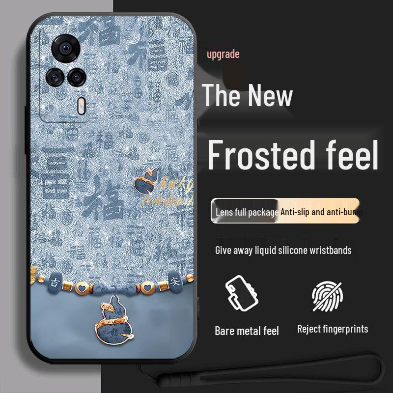 Vivo S9e V2048A Silicone Anti-Drop Cartoon Tempered Film Protective Case