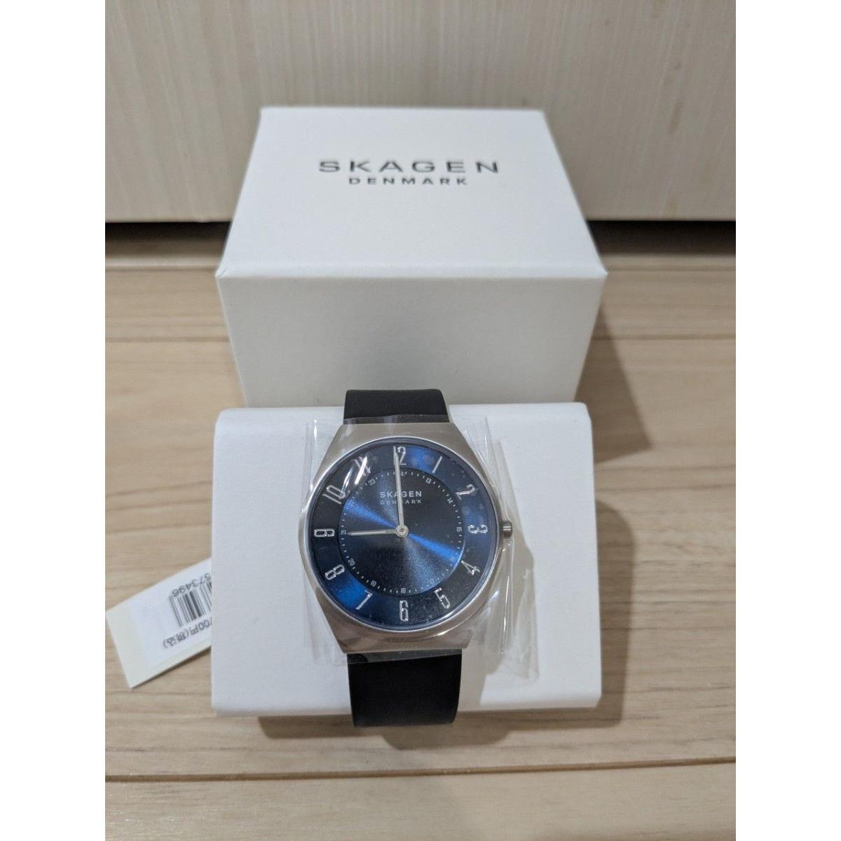Used New and unused SKAGEN Grenen Ultra Slim Two Hand Midnight Leather Watch SKW6826