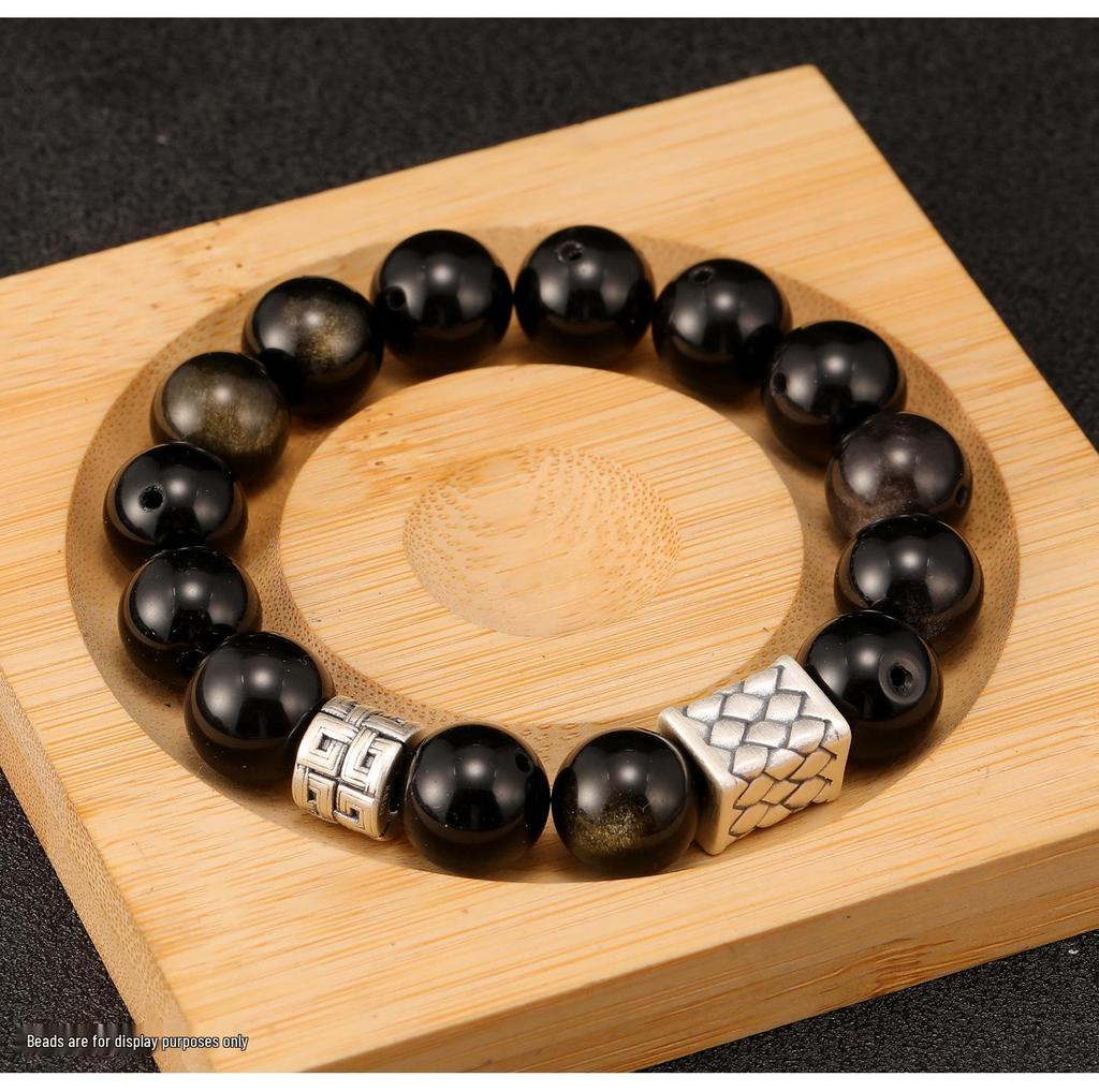 S999 Sterling Silver Woven Square and Barrel Spacer Beads - Retro Lu Lu Tong DIY Braiding Accessories